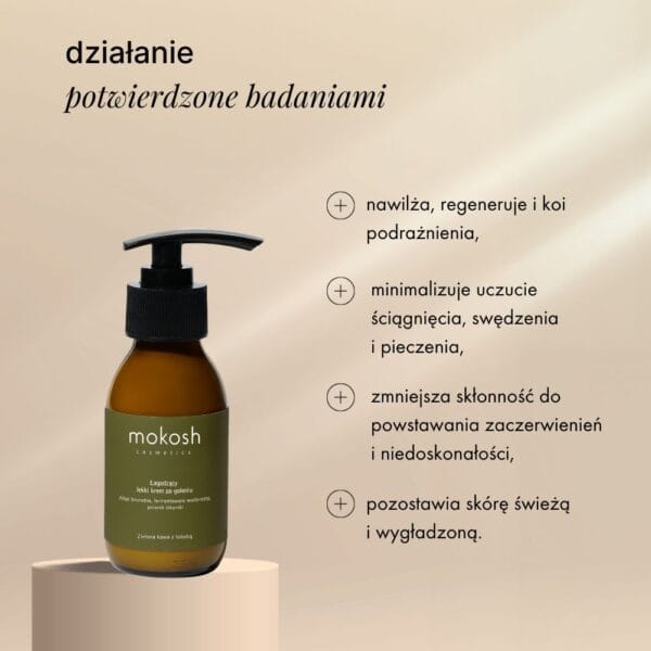 Mokosh lagogzacy lekki krem po goleniu zielona kawa z tabaka 90ml 2