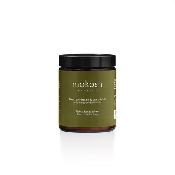 mokosh – nawilżający balsam do twarzy i ciała zielona kawa z tabaką 180ml