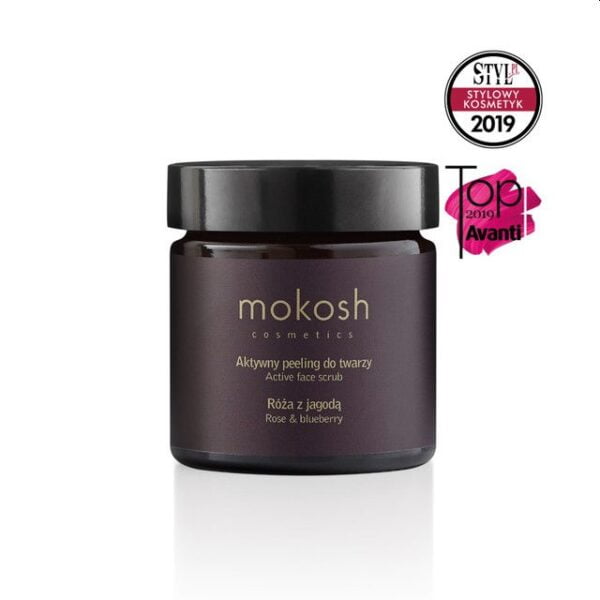 mokosh – aktywny peeling do twarzy róża z jagodą 60ml