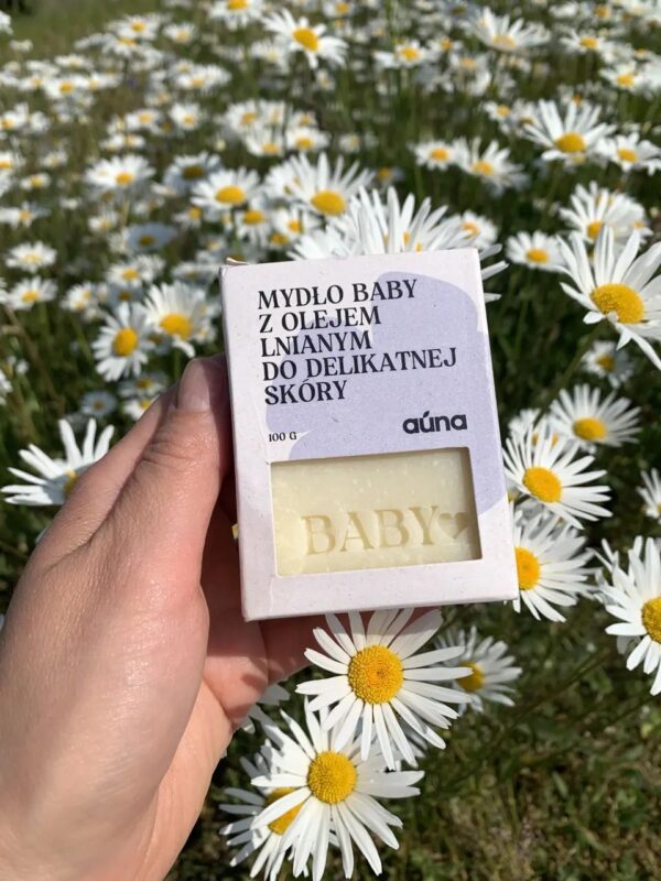 Auna mydlo baby z olejem lnianym do delikatnej skory 4