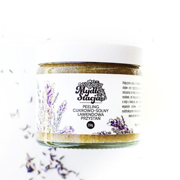 mydło stacja – peeling cukrowo-solny lawendowa przystań 250g