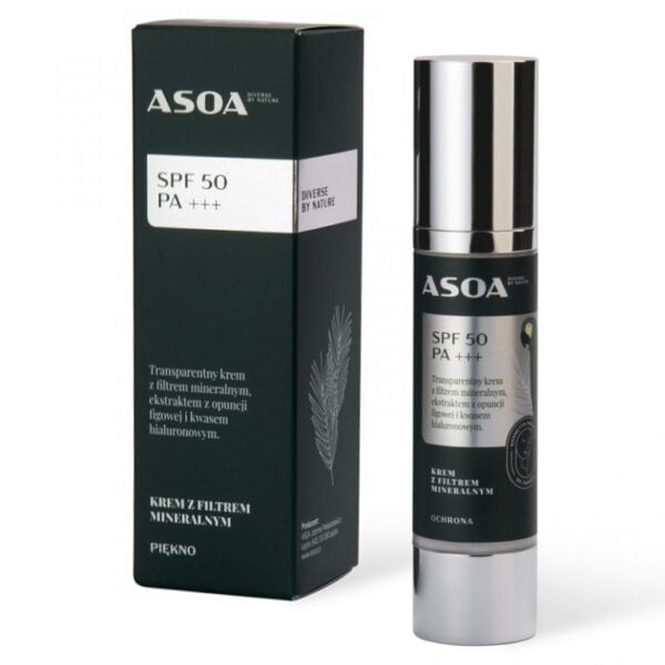 Asoa krem SPF50 mineralny 50ml 1 Asoa krem SPF50 mineralny 50ml 1