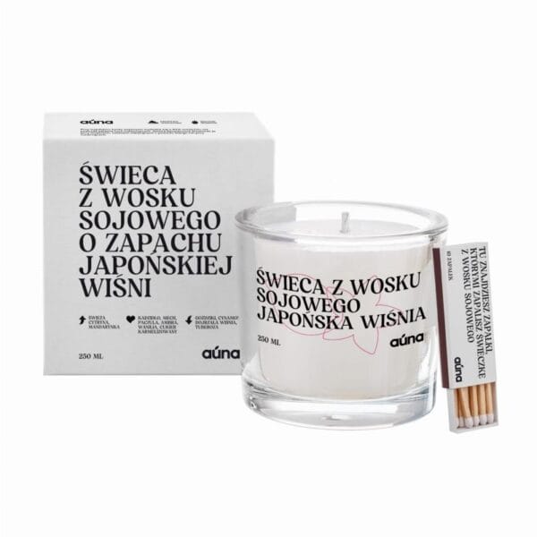 auna swieca sojowa japonska wisnia 250ml 2