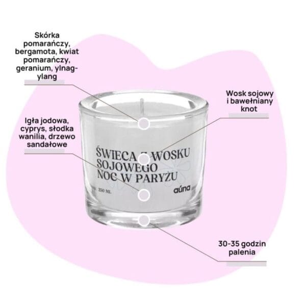 auna swieca sojowa noc w paryzu 250ml 3