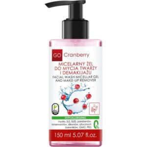 gocranberry – micelarny żel do mycia twarzy i demakijażu 150ml
