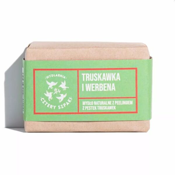 4 szpaki – mydło peelingujące truskawka i werbena 110g