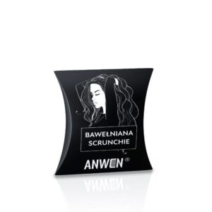 Anwen bewelniana scrunchie czarna gumka do wlosow 2