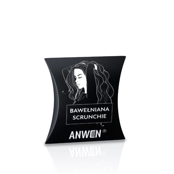 Anwen bewelniana scrunchie czarna gumka do wlosow 2