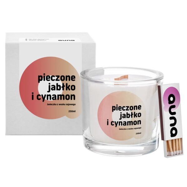 Auna swieca sojowa pieczone jablko i cynamion 1