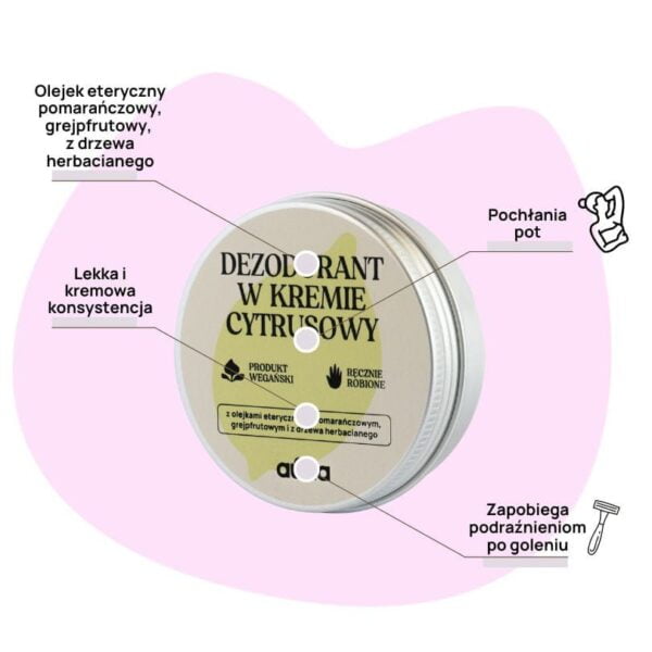 Auna dezodorant w kremie cytrusowy 3