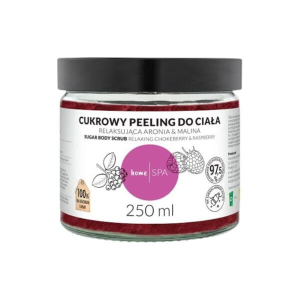 home spa cukrowy peeling do ciala relaksujaca aronia i malina