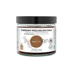 home spa cukrowy peeling do ciala ujedrniajaca kawa i bawelna