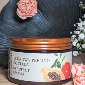 Bosphaera cukrowy peeling do ciala grejpfrut i papaja 2