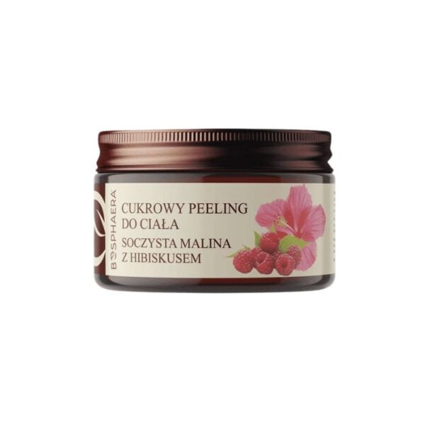 Bosphaera cukrowy peeling do ciala malina z hibiskusem