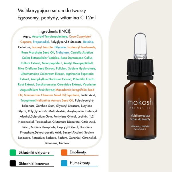 Mokosh multikorygujace serum do twarzy egzosomy peptydy witamina c 12ml 5