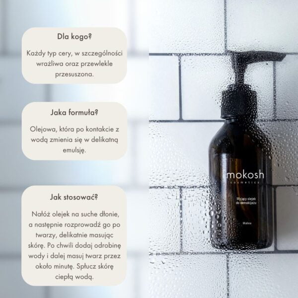 Mokosh myjacy olejek do demakijazu malina 100ml 3