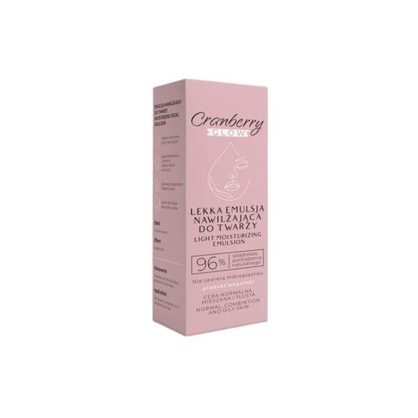 Cranberry glow lekka emulsja nawilzajaca do twarzy 50ml