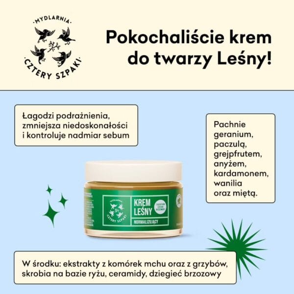 4 szpaki normalizujacy krem do twarzy lesny 50ml 3